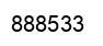 Number 888533 black image
