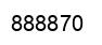 Number 888870 black image