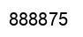 Number 888875 black image