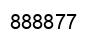 Number 888877 black image