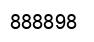 Number 888898 black image