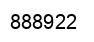 Number 888922 black image