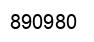 Número 890980 imagen negro