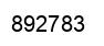 Number 892783 black image