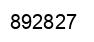 Number 892827 black image