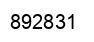 Number 892831 black image
