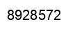 Number 8928572 black image
