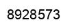Number 8928573 black image