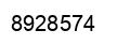 Number 8928574 black image