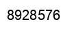 Number 8928576 black image