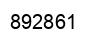 Number 892861 black image