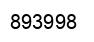 Number 893998 black image