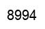 Number 8994 black image