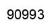 Number 90993 black image