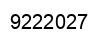Number 9222027 black image
