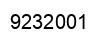 Number 9232001 black image