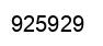 Number 925929 black image