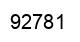 Number 92781 black image
