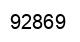 Number 92869 black image