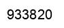 Number 933820 black image