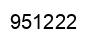 Number 951222 black image