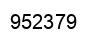 Number 952379 black image