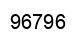 Number 96796 black image