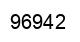 Number 96942 black image