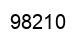 Number 98210 black image