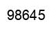 Number 98645 black image