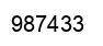 Número 987433 imagen negro