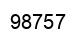 Número 98757 imagen negro