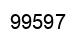 Number 99597 black image