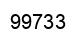 Number 99733 black image