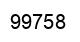 Number 99758 black image