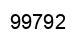 Number 99792 black image