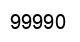 Number 99990 black image