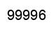 Number 99996 black image