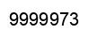 Number 9999973 black image