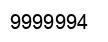 Number 9999994 black image