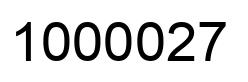 Number 1000027 black image
