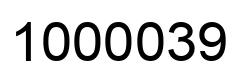 Number 1000039 black image
