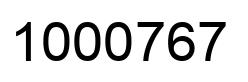 Number 1000767 black image