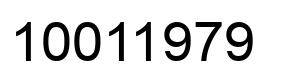 Number 10011979 black image