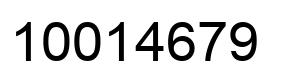Number 10014679 black image