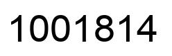 Number 1001814 black image