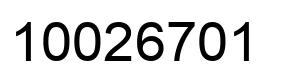 Number 10026701 black image