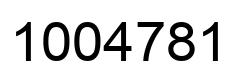 Number 1004781 black image