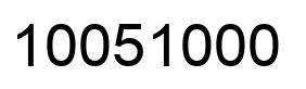 Número 10051000 imagen negro