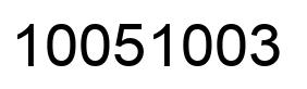 Number 10051003 black image
